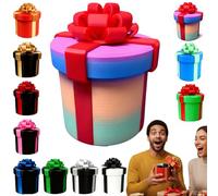Annoying Nested Screw Gift Box, Boîte à Cadeaux Farce Agaçante en Argent, Reusable Prank Gift Packaging for Birthday, Christmas & Fun Party Game (Rainbow)