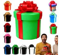 Annoying Nested Screw Gift Box, Boîte à Cadeaux Farce Agaçante en Argent, Reusable Prank Gift Packaging for Birthday, Christmas & Fun Party Game (Green-Red)