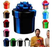 Annoying Nested Screw Gift Box, Boîte à Cadeaux Farce Agaçante en Argent, Reusable Prank Gift Packaging for Birthday, Christmas & Fun Party Game (Black-Blue)