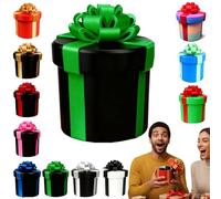 Annoying Nested Screw Gift Box, Boîte à Cadeaux Farce Agaçante en Argent, Reusable Prank Gift Packaging for Birthday, Christmas & Fun Party Game (Black-Green)