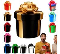 Annoying Nested Screw Gift Box, Boîte à Cadeaux Farce Agaçante en Argent, Reusable Prank Gift Packaging for Birthday, Christmas & Fun Party Game (Black-Gold)
