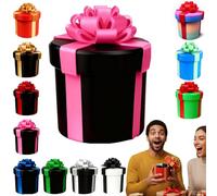 Annoying Nested Screw Gift Box, Boîte à Cadeaux Farce Agaçante en Argent, Reusable Prank Gift Packaging for Birthday, Christmas & Fun Party Game (Black-Pink)