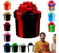 Annoying Nested Screw Gift Box, Boîte à Cadeaux Farce Agaçante en Argent, Reusable Prank Gift Packaging for Birthday, Christmas & Fun Party Game (Black-Red)