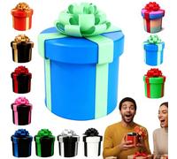 Annoying Nested Screw Gift Box, Boîte à Cadeaux Farce Agaçante en Argent, Reusable Prank Gift Packaging for Birthday, Christmas & Fun Party Game (Blue-Green)