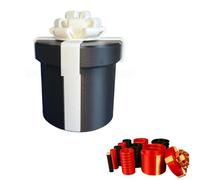 Annoying Nested Screw Gift Boxs, Box Prank Gift Boxes, Money Puzzle Boxes for Cash Gifts, Reusable Money Puzzle Prank Box for Cash & Surprises for Christmas & Fun Party Game (Black-C)