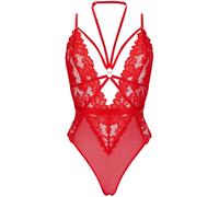 annsummers Ann Summers Confession Lace And Mesh Crotchless Body rouge Taille XS