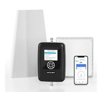 ANNTLENT Amplificateur 4g 3g Bande 20/8/3/1/7 Tous Opérateurs Orange SFR Bouygues - 70dB Gain Réglable Amplificateur Réseau Mobile avec écran Tactile LCD pour Le Bureau à Domicile