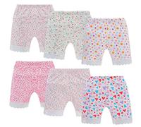 Anntry 2-12 Ans Fille Short de vélo de Couleur Unie Robe de sécurité Culotte Shorty pour Tout-Petits Lot de 6 sous-vêtements