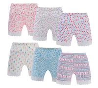 Anntry 2-12 Ans Fille Short de vélo de Couleur Unie Robe de sécurité Culotte Shorty pour Tout-Petits Lot de 6 sous-vêtements