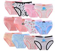 Anntry Bébé 12 Pièces Culotte Doux Confort Culotte Coton Culottes Petites Filles Assorties Culottes 2-12 Ans