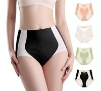 Anntry Lot de 4 sous-vêtements Taille Haute pour Femme sans Couture, léger contrôle du Ventre, sans Spectacle, sans sertissage, Culotte de Levage des Fesses