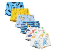 Anntry sous-vêtements pour garçons, Boxers pour Tout-Petits garçons en Forme de Dinosaure, Paquet de 6 Slips en Coton pour bébés Enfants de 2 à 12 Ans
