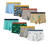 Anntry sous-vêtements pour garçons, Boxers pour Tout-Petits garçons en Forme de Dinosaure, Paquet de 8 Slips en Coton pour bébés Enfants de 2 à 12 Ans