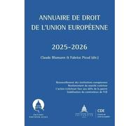 Annuaire de droit de l'Union européenne 2025-2026