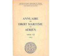 Annuaire de droit maritime et aérien (1983) (1983, n° 7)