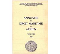 Annuaire de droit maritime et aérien - Frantz Mynard - Classiques Garnier - broché - Revue