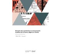 Annuaire des consistoires et communautés israélites de la France, Algérie et Tunisie