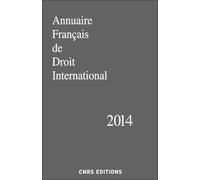 Annuaire Français De Droit International - Tome 60 - Edition 2014