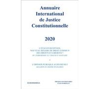 Annuaire international de justice constitutionnelle - vol xxxvi - annee 2020 PRESSES UNIVERSITAIR (Auteur)