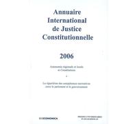 Annuaire international de justice constitutionnelle , volume xxii Tome 12 - PRESSES UNIV AIX MAR - Economica - broché - Livre