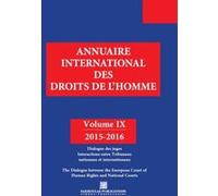 Annuaire international des droits de l homme ix 2015-2016 Collectif (Auteur)