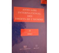 Annuaire international des droits de l homme ii 2007 Collectif (Auteur)