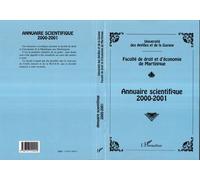 Annuaire scientifique 2000-2001 de la faculté de droit et d'économie de martinique Faculté de droit et d'économie de Martinique - Collectif - L'harmattan - broché - Scolaire / Universitaire