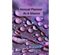 Annual Planner At A Glance: Year At A Glance Planner: Making It Easy For You To Keep Organized · Designer Book Perfect For Gifts · Great For Home, School Or Office · Beautiful Cover With A Smooth Fini