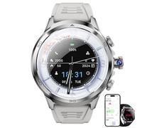 Annuod Montre Connectée De 1,95 Pouces, À Écran Rond avec Emplacement pour Carte SIM Et Caméra Rétractable Pivotante, Navigation Stéréo 3D Intégrée, Prend en Charge Les Appels(B)