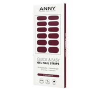 ANNY Bandes à ongles en gel - Film UV à coller avec lampe UV - Durable et sans éclats - Facile à utiliser - Couleur : rouge vampy - Bordeaux profond - N° 62