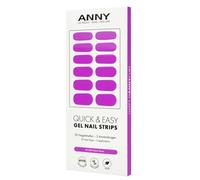 ANNY Gel Nail Strips - Film pour ongles UV à coller avec lampe UV - Durable et sans éclats - Facile à utiliser - Couleur : disco fever - Lavande tamisée - N° 39