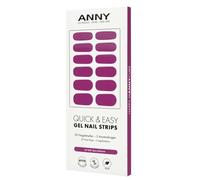 ANNY Gel Nail Strips - Film pour ongles UV à coller avec lampe UV - Durable et sans éclats - Facile à utiliser - Couleur : violet baies - N° 41