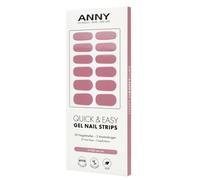 ANNY Gel Nail Strips - Film UV pour ongles à coller avec lampe UV, durable et sans éclats, facile à utiliser, couleur : say yes - rose fumé - N° 35