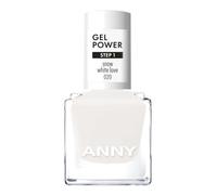 ANNY Gel Power Nail Polish - Vernis à ongles gel de couleur sans lampe UV, brillance et tenue jusqu'à 12 jours, résistant aux éclats et aux rayures - Blanc neige pur - 8 ml