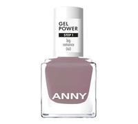 ANNY Gel Power Nail Polish - Vernis à ongles gel de couleur sans lampe UV, brillance et tenue jusqu'à 12 jours, résistant aux éclats et aux rayures - Big Romance - Gris Mauve sourde - 8 ml