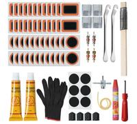 Annyswit 125 Pièces Kit Reparation Velo, Kit Réparation Velo mit 102 Rustine, Portable Kit Reparation Pneu Velo, Kit Réparation Vélo pour Chambre a Air, pour Velo, Vélo Montagne, Bateaux Gonflables