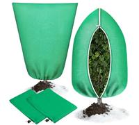 Annyswit 2 Pcs Housses d’Hivernage pour Plantes, 80 x 120 cm, Voile Hivernage 70 g/m² avec Fermeture Éclair et Cordon de Serrage, Protège Contre Le Gel, Le Vent et Les Oiseaux, Réutilisable