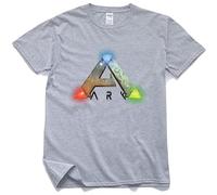 Ano Survival Evolved The Ark Survival Evolution Pure Cotton 005 Video Games Men's T-Shirt Unisex Grey Cotton Hip Hop Print Tee Shirts M