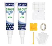 ANOMM 2x120ml Joint Carrelage, Rénovateur de Joints, Colle Carrelage, Blanc | Remplissage Répare et Renouvelle, Kit Reparation Carrelage, pour Cuisine, Salle de Bain, Douche, Carrelage