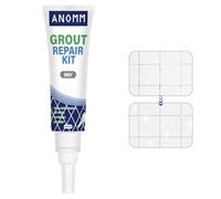 ANOMM 300ml Joint Carrelage, Rénovateur de Joints, Colle Carrelage, Gris | Remplissage Répare et Renouvelle, Kit Reparation Carrelage, pour Cuisine, Salle de Bain, Douche, Carrelage