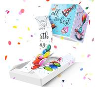 ANOMM Carte D'anniversaire avec Explosion Confettis, Carte D'anniversaire Pop-Up, Boîte Surprise Pliable, Carte de Vœux Explosion Happy Birthday, Boîte Mystère pour Enfants et Adultes