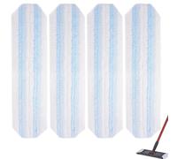 ANOMM Lot de 4 Chiffons de Rechange en Microfibre, Lingettes Reutilisable Compatibles avec les Serpillères Vileda H2Pro et O-Cedar H2Pro, Lavables, pour Carrelage, Bois, Plastique, Sols Stratifiés