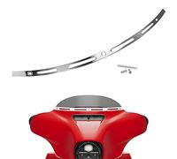 ANONEMOTO Garniture de Pare-Brise Fendue en Chrome Poli en Acier Inoxydable Compatible avec Harley 2014-2023 Touring Electra Glide Street Glide Ultra Limited Tri Glide Aluminium CNC Cut