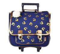 Anonym Cartable à roulettes Cherry 38 cm 2 compartiments bleu marine