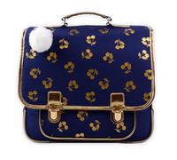 Anonym Cartable cerises dorées 38cm 2 compartiments Pompon boule fourrure