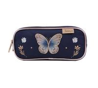 ANONYM Trousse rectangulaire Glitter Butterfly 2 Compartiments Bleu Marine