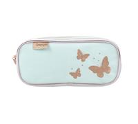 ANONYM Trousse rectangulaire Papillons 2 Compartiments Vert Pastel