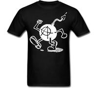 Anonymous Anarchism Bomb Revolution Revolt T Shirt Unisex Tee Manches Courtes(Small)