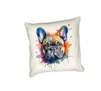 Anonymous Gifting Housse de coussin imprimée bouledogue français à l'aquarelle - Parfait pour les amoureux des chiens