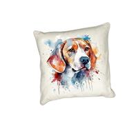 Anonymous Gifting Housse de coussin imprimée chien aquarelle - Parfait pour les amoureux des chiens - Beagle